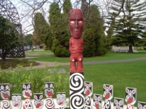 Statue maorie, en Nouvelle-Zlande.